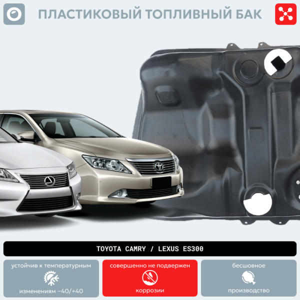 Купить Бензобак Toyota Camry / Lexus ES300 (BP) -  60 литров Бензобак Toyota Camry / Lexus ES300 (BP) -  60 литров