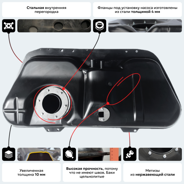 Купить Пластиковый топливный бак Chevrolet Lanos, 1997-2007 г.в. (BP) Пластиковый топливный бак Chevrolet Lanos, 1997-2007 г.в. (BP)